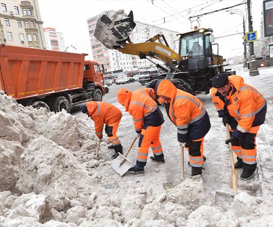 Уборка снега в Нальчике и  Кабардино-Балкарии